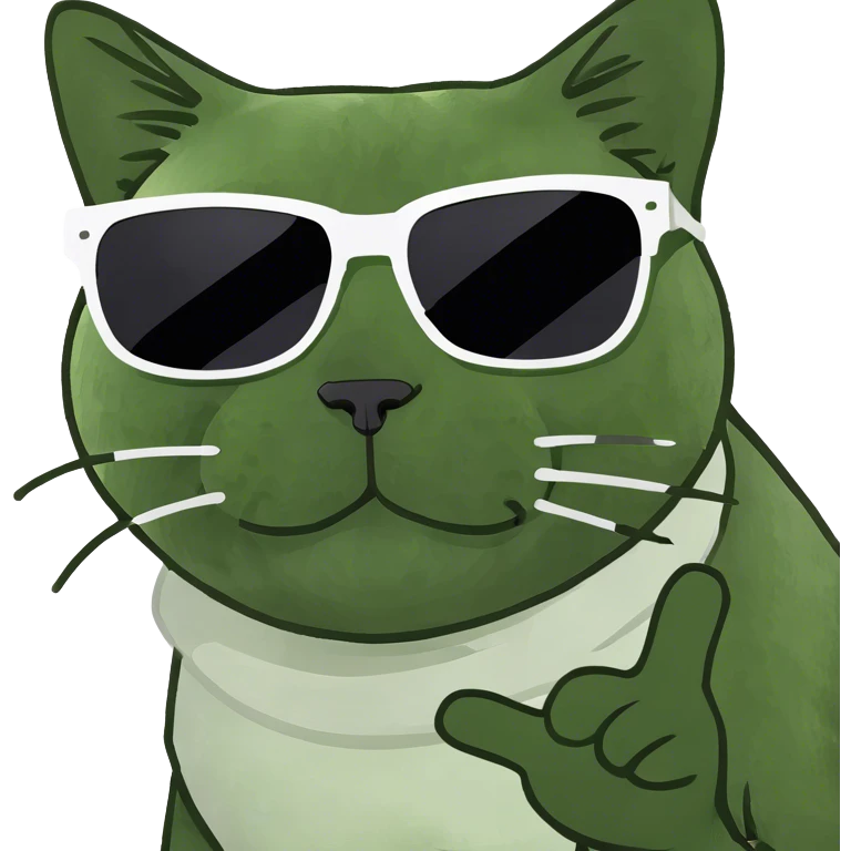Cat with sunglasses emoji