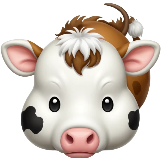 white cow tail emoji