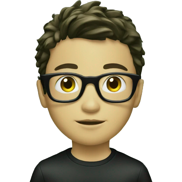 Boy stand in the matrix background  emoji