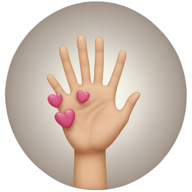 Cœur avec la main emoji