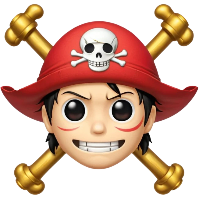 Luffy pirate logo emoji