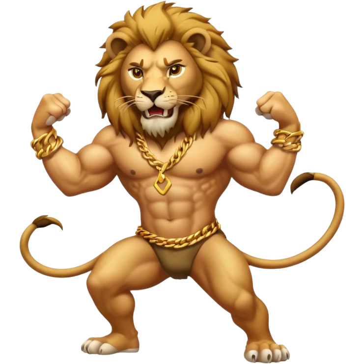 Un lion qui twerk emoji