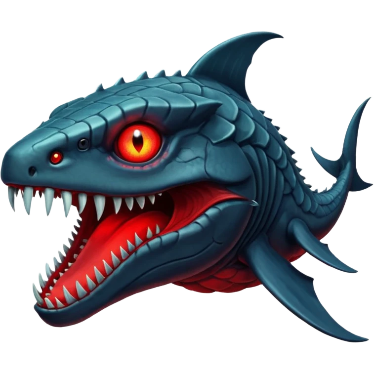 Leviathan – Massive scaled beast with glowing eyes. emoji