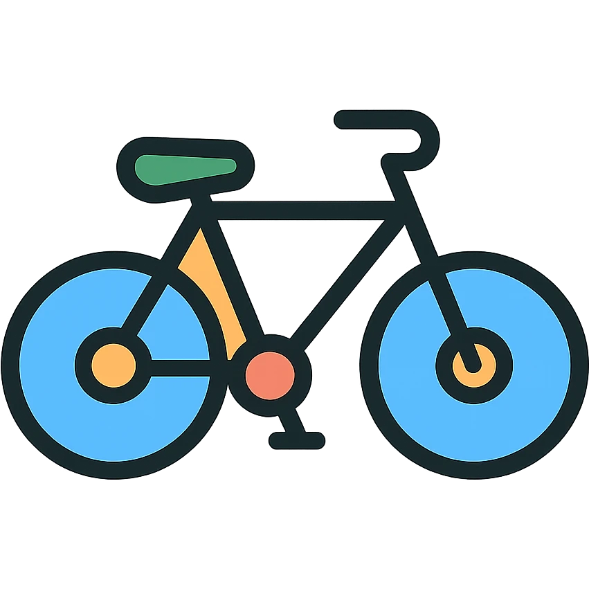 bike color outline icon style emoji