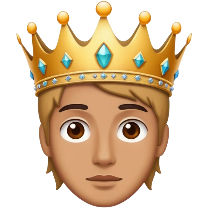Wearing a crown emoji