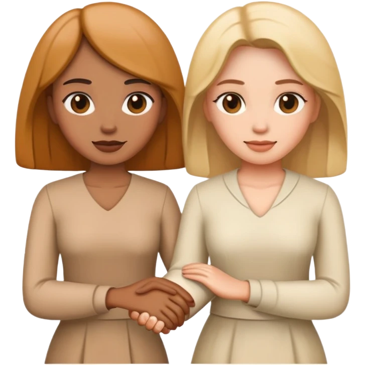two women holding hands emoji