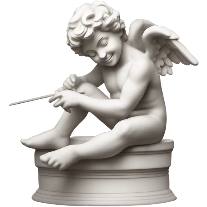 Victorian cupid statue emoji