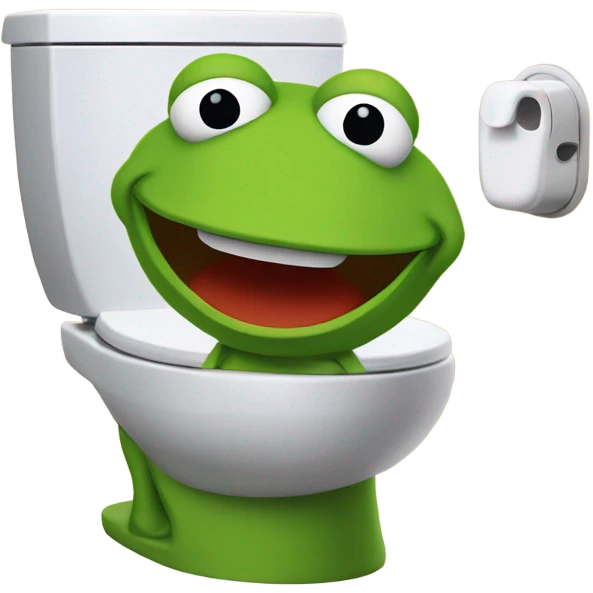 kermit head in toilet emoji
