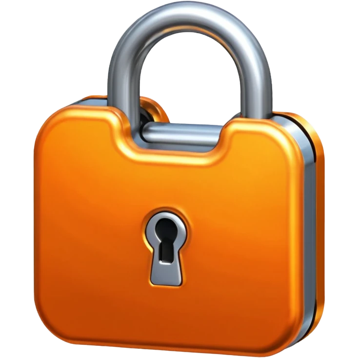 Orange lock emoji