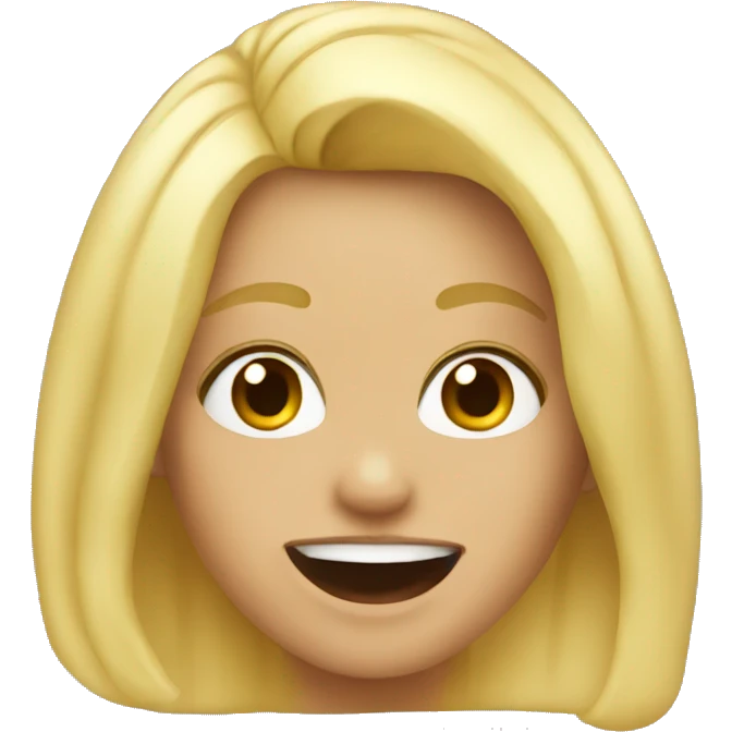 Stoked blonde girl  emoji