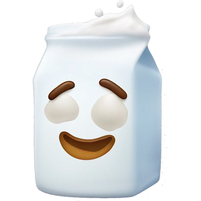 Sticky milk on face emoji