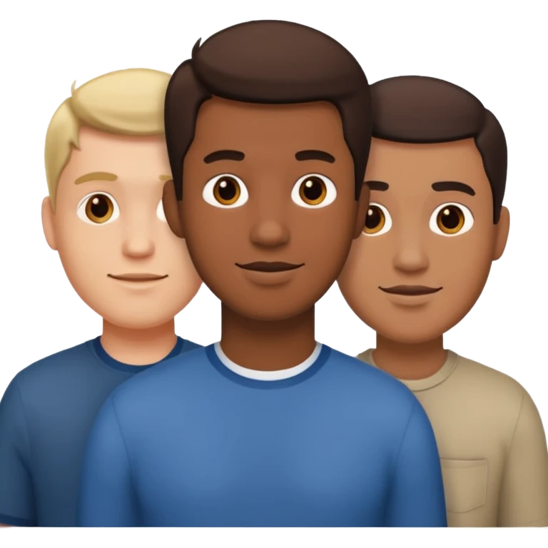Three men friends emoji