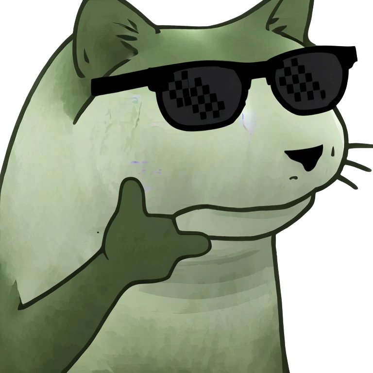 Cat with sunglasses emoji
