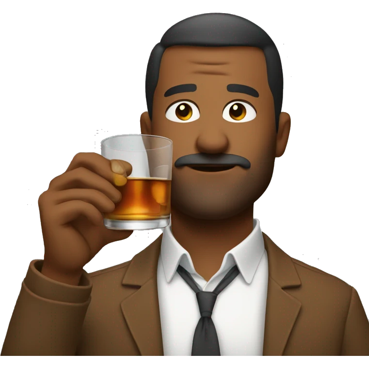 Dad drinking a whiskey  emoji