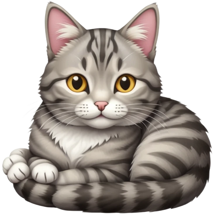 cat loafing with paws tucked under emoji