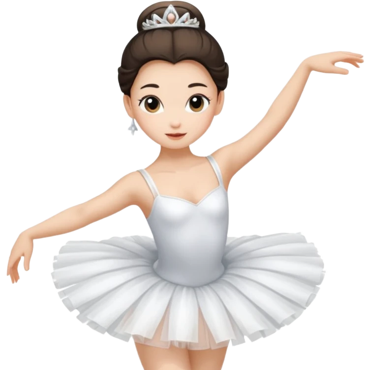 Swan lake ballet brunette  emoji