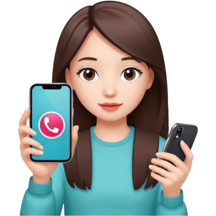 Girl filming TikTok content  emoji