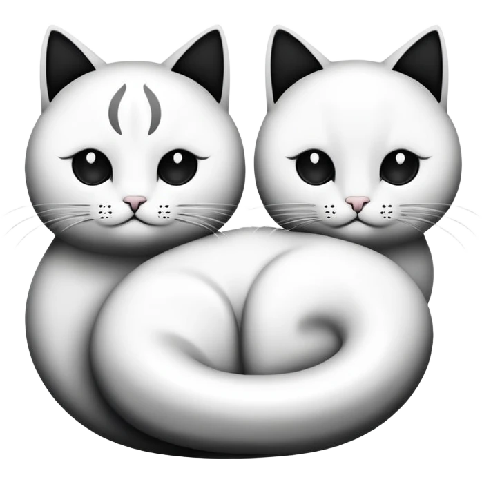 Yin & yang cats emoji