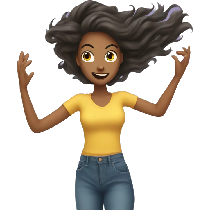 tossing hair girl  emoji