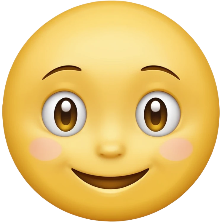 Emoji, yellow round smiling face, shy expression emoji