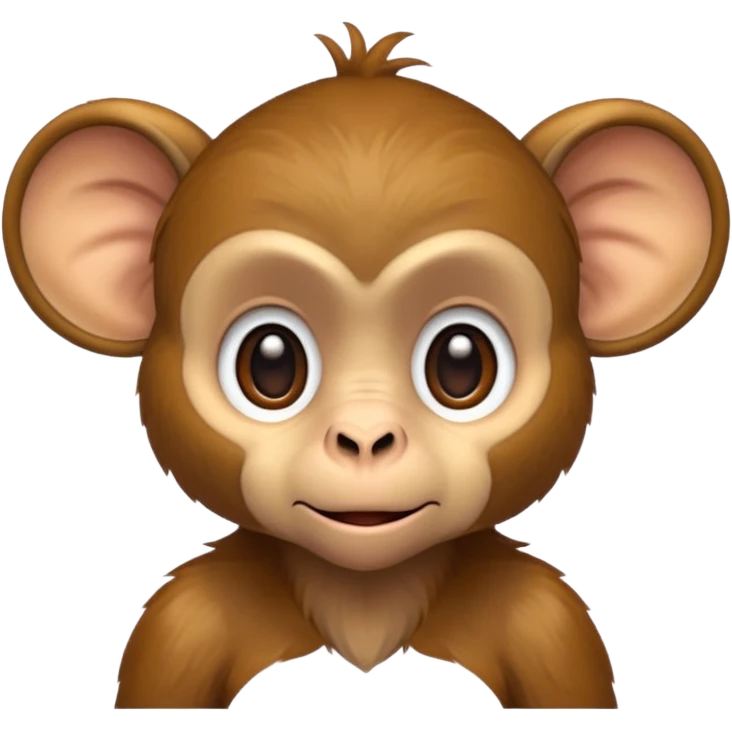 monkey with a neck and big ears emoji
