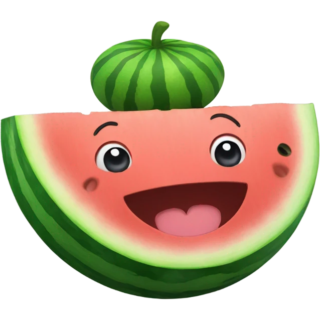 Loving watermelon emoji