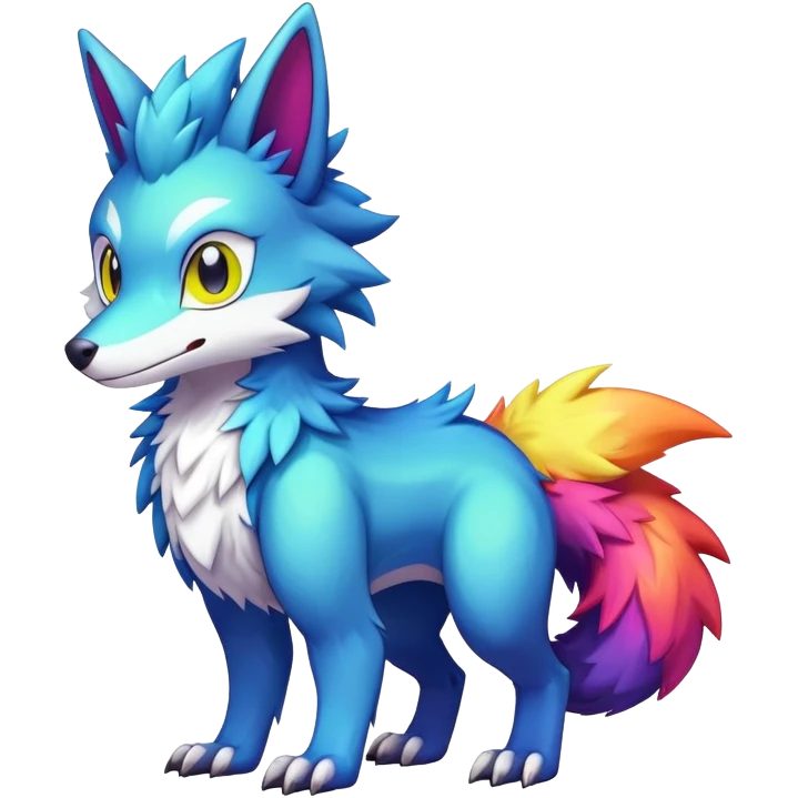  Colorful Shiny Kawaii Sergal FurSona Fakemon Full Body emoji