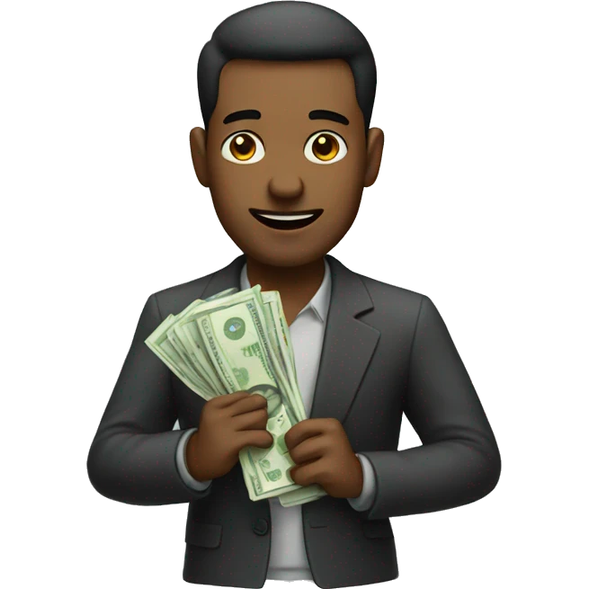 Man with money emoji