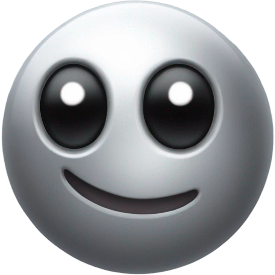 Metal cute black eyes Kirby ball driving on 4 car wheels emoji