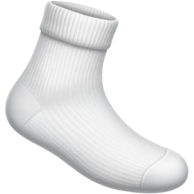 white sock seen directly from underneath showing bottom of the sole emoji