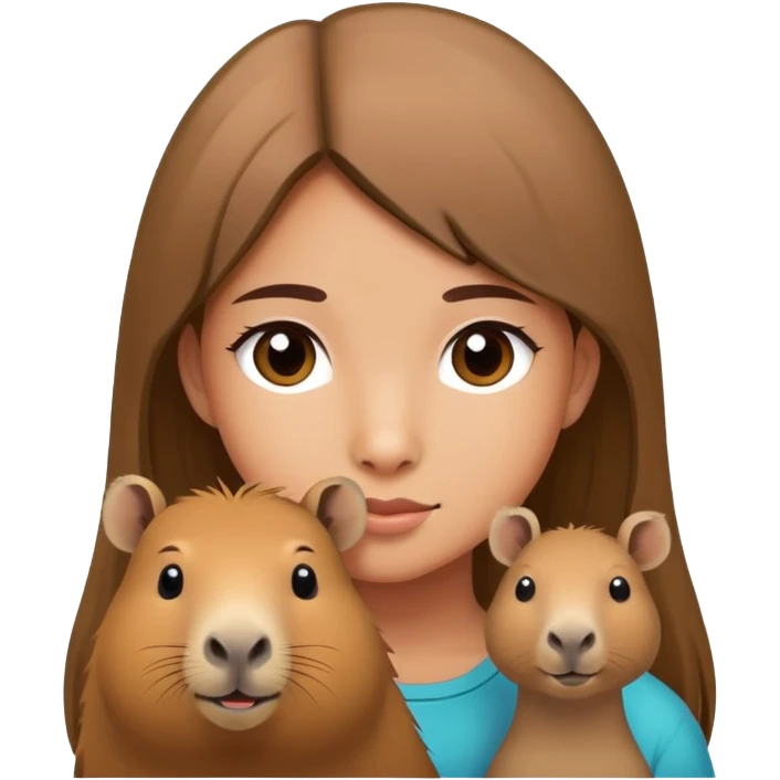 Capibara with a girl emoji