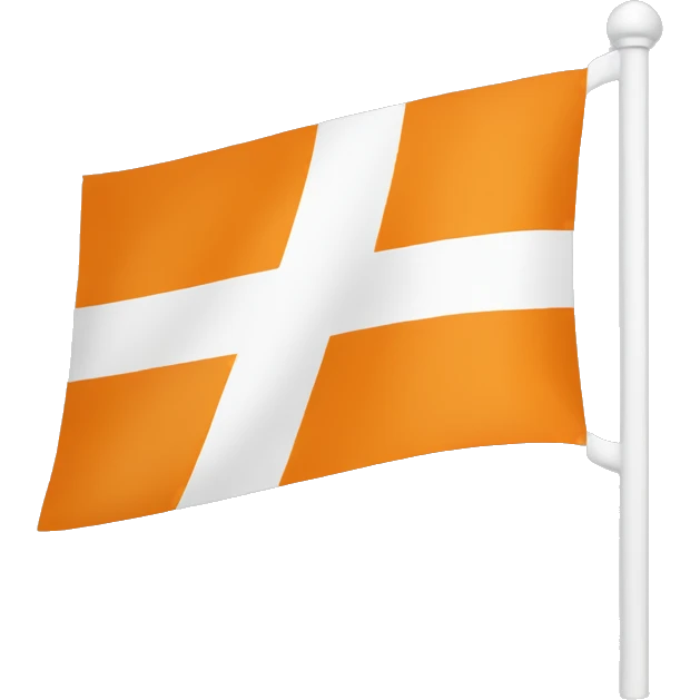 Orange and white plane flag emoji