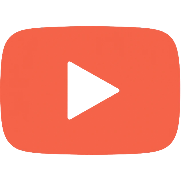 YouTube logo colored icon emoji