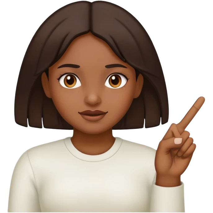 Brown girl sticking up 2 middle fingers  emoji