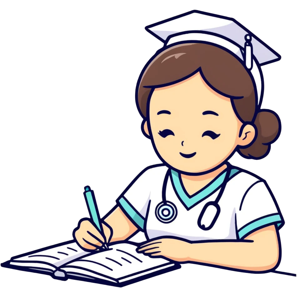 Nursing student studying  emoji
