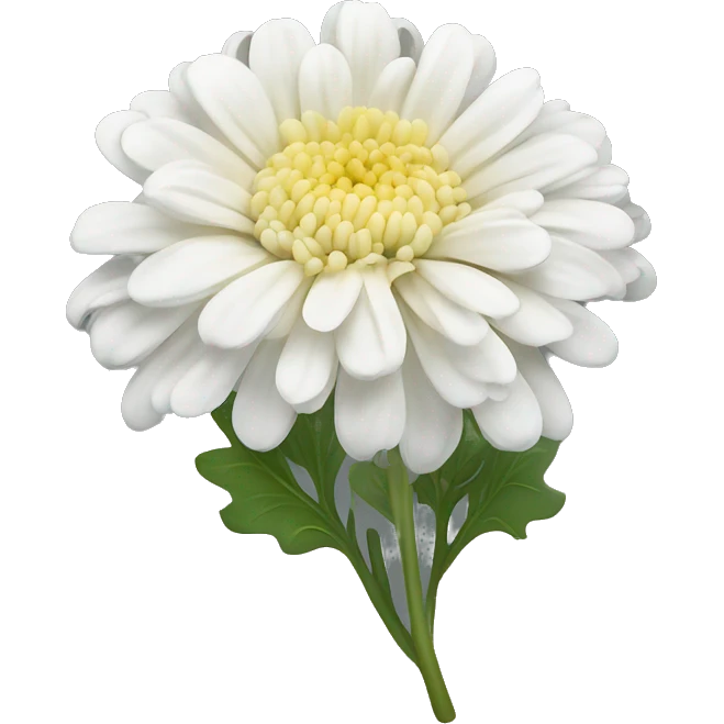 White chrysanthemum ￼ emoji