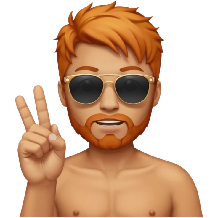 Emoji with sunglasses giving middle ginger emoji