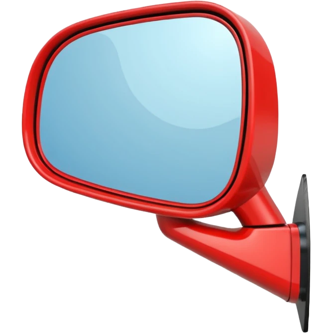 modern vehicle side mirror with reflective glass emoji