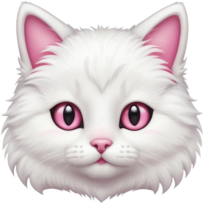 cute cat white shot hair more cute emoji