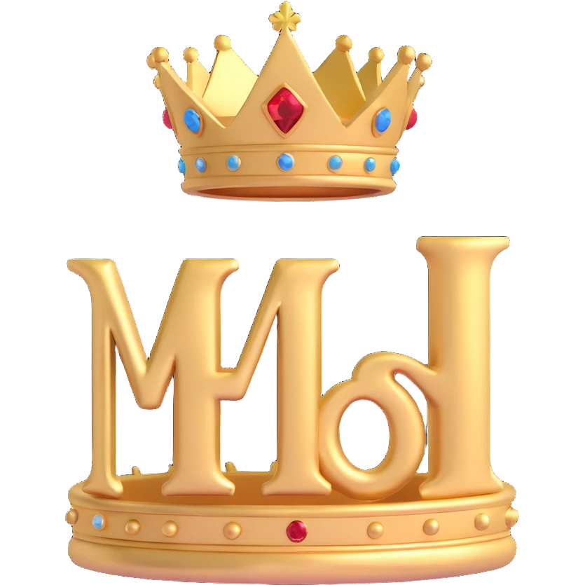 Change the logo to a gold metallic 3D style. The 'SHB' initials and the royal crown should both have a rich, shiny gold finish, keeping the deep black background and the elite, high-end, dominant vibe. emoji
