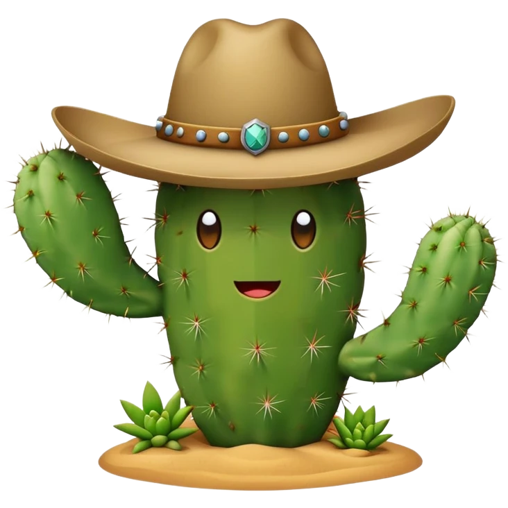 Cactus with a cowboy hat  emoji