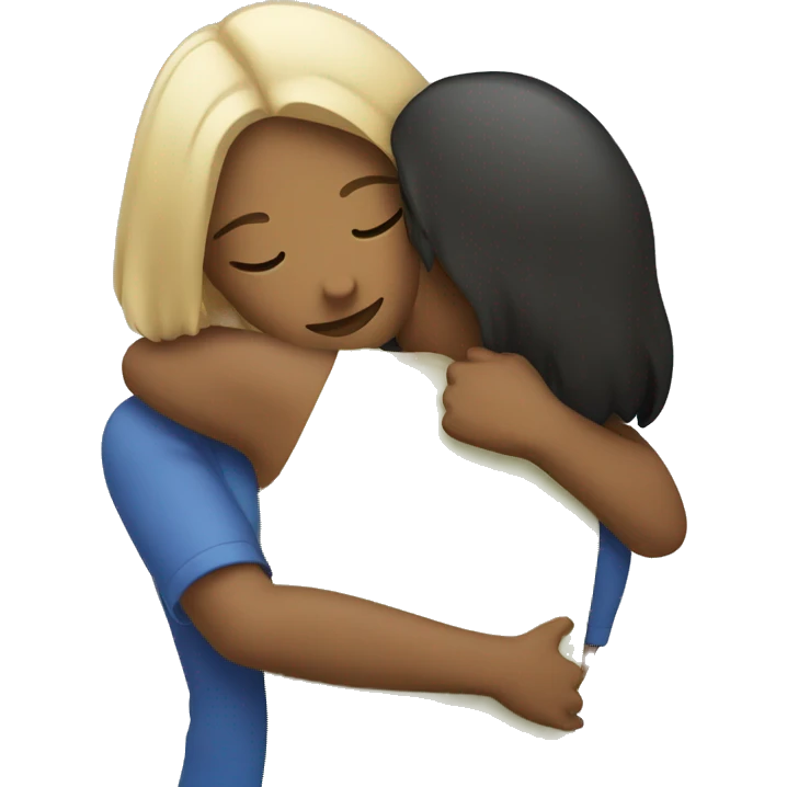 Two women hugging emoji