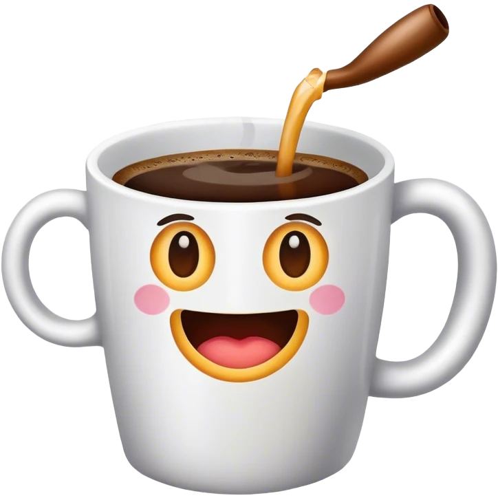 a coffee cup drinking coffee emoji