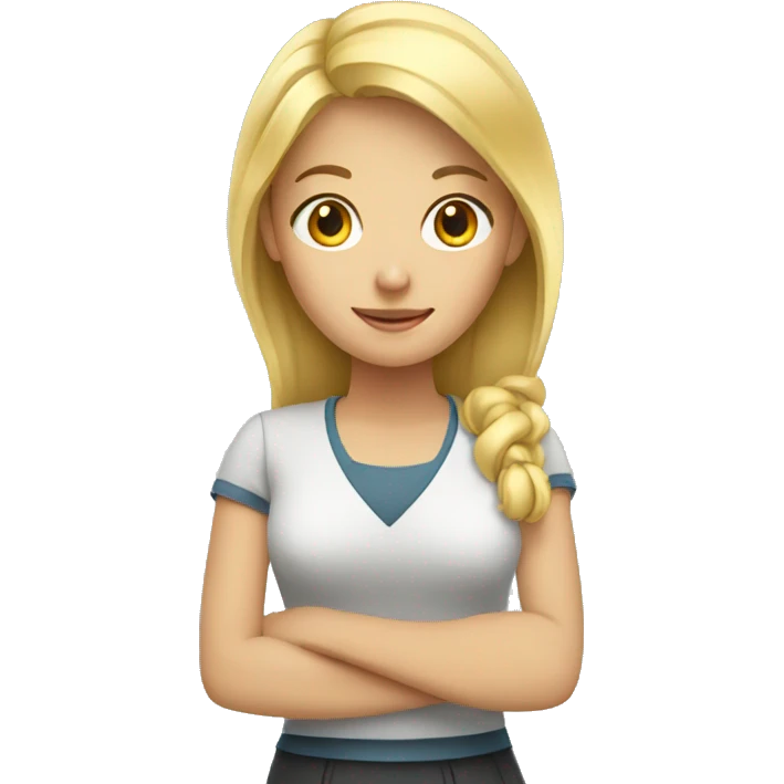 blonde girl teaching  emoji