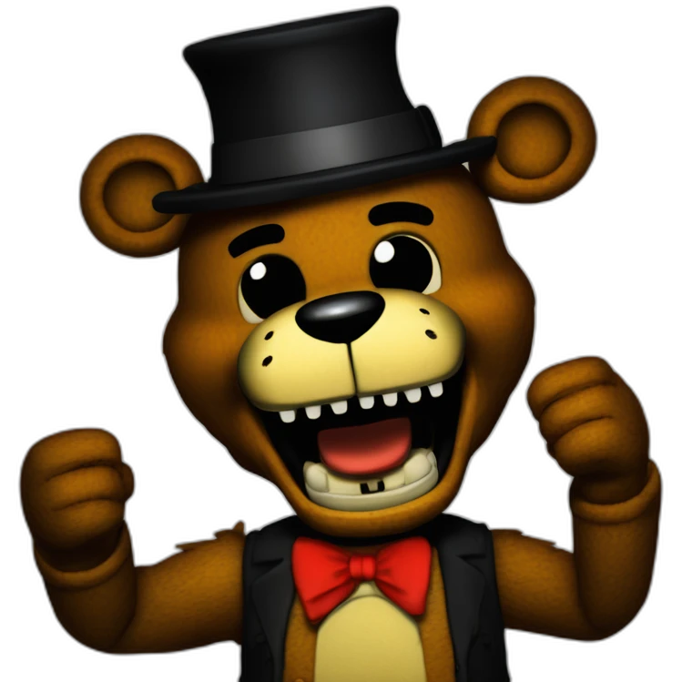 Freddy Fazbear from the hit 2014 indie horror game "Five Nights at Freddys's" dabbing. emoji