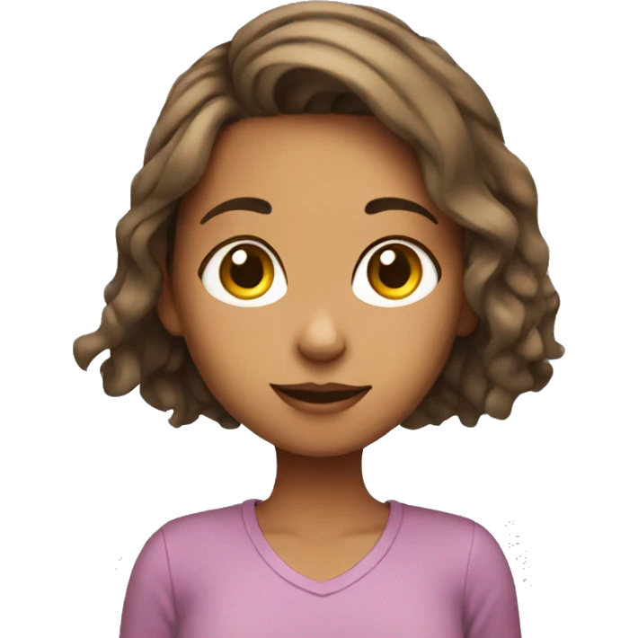Girl with cat emoji