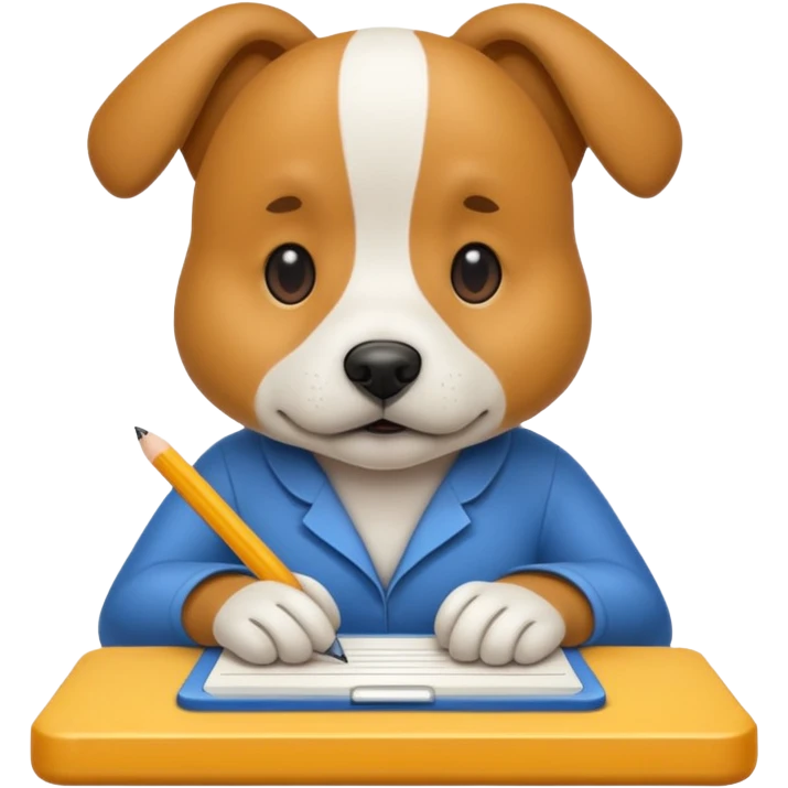 code writing dog emoji
