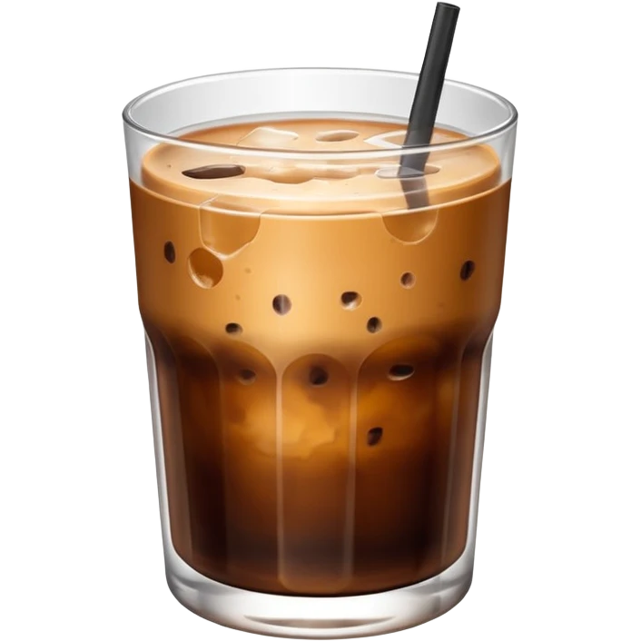 iced coffee in aesthetic round low glass emoji