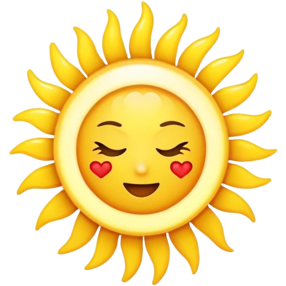 Sun and heart "no face" emoji