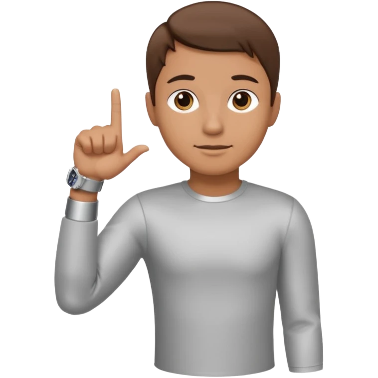 This emoji 👈 but with a sleeve and a watch emoji